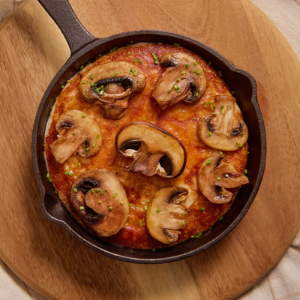 Queso al Sartén con Champiñones